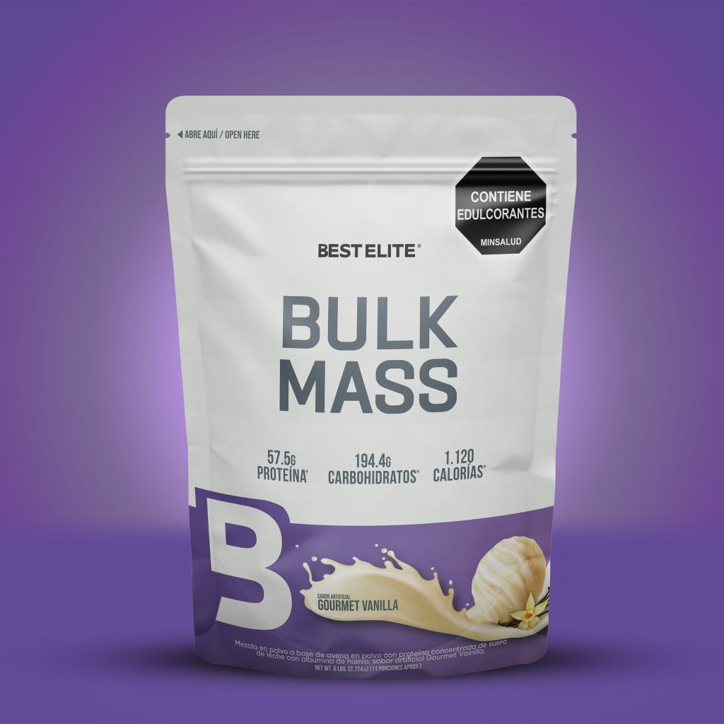 Proteína BULK MASS 3 lb BEST ELITE 45 Servicios Vainilla Gourmet