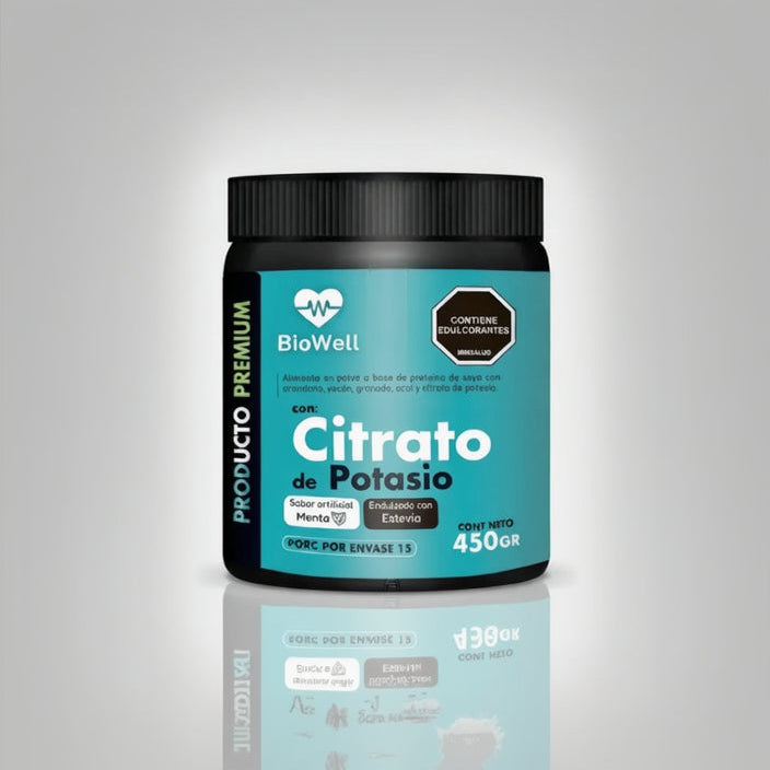 Citrato de Potasio 450 g BIOWELL 15 Servicios Menta