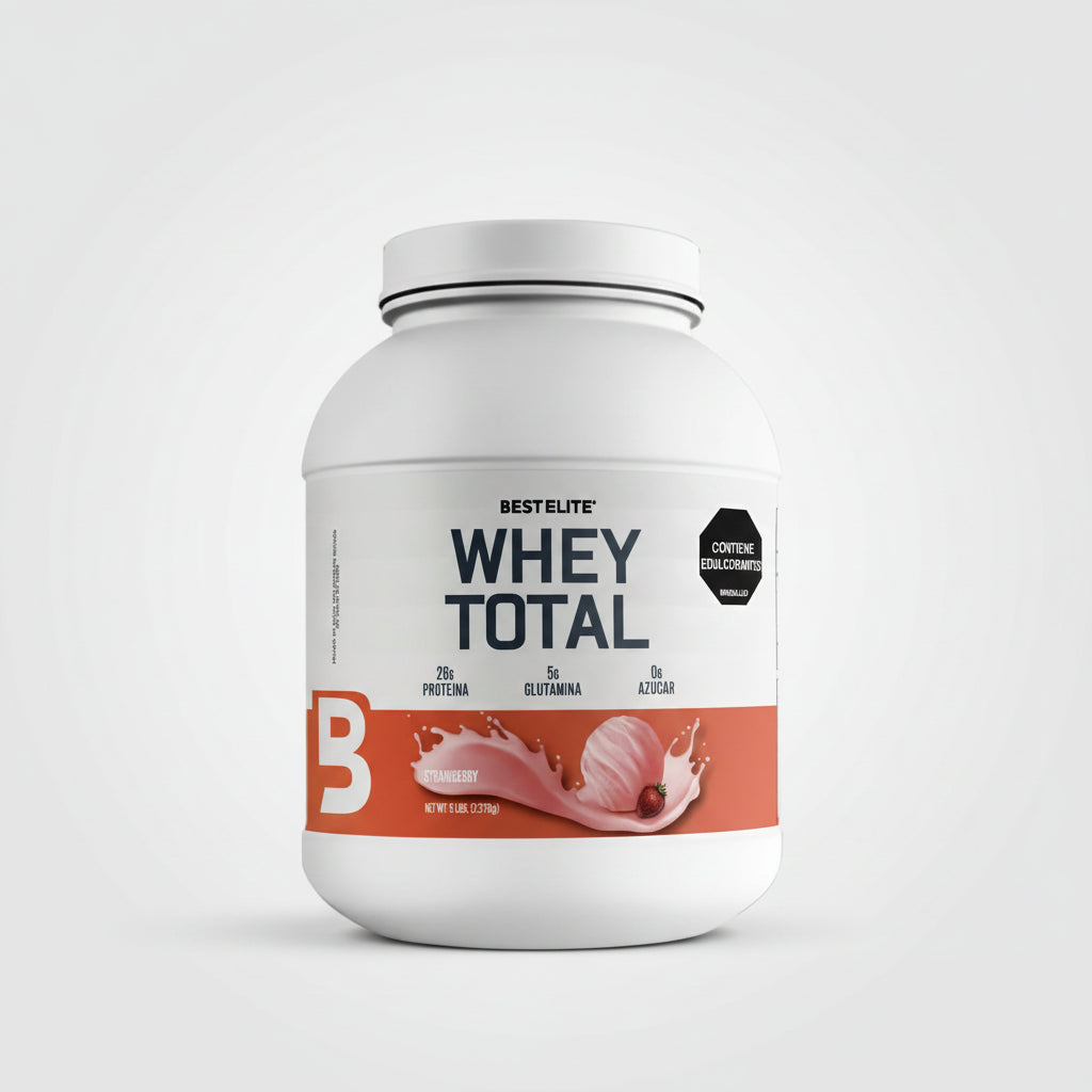Proteína Whey Total Strawberry 2 lb BEST ELITE 30 Servicios Strawberry (Fresa/ frutilla)