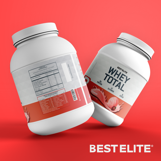Proteína Whey Total Strawberry 2 lb BEST ELITE 30 Servicios Strawberry (Fresa/ frutilla)