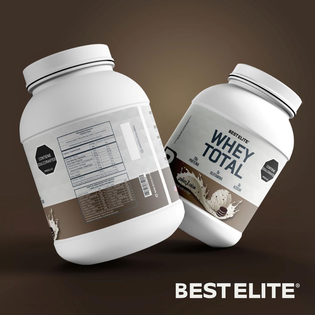 Proteína Whey Total Edición Limitada 5 lb BEST ELITE 75 Servicios Cookies & Cream