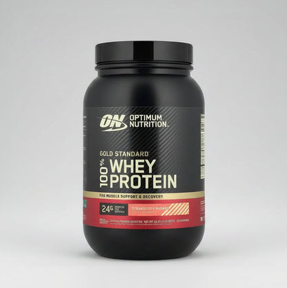 Whey Protein 100% Gold Standard 2 lb OPTIMUM NUTRITION 29 Servicios Fresa
