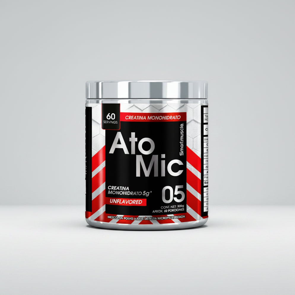 CREATINA ATOMIC MONOHIDRATO 300 g SMARTMUSCLE 60 Servicios Sin sabor