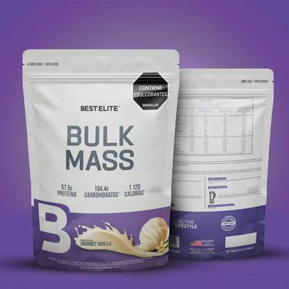 Proteína BULK MASS 3 lb BEST ELITE 45 Servicios Vainilla Gourmet