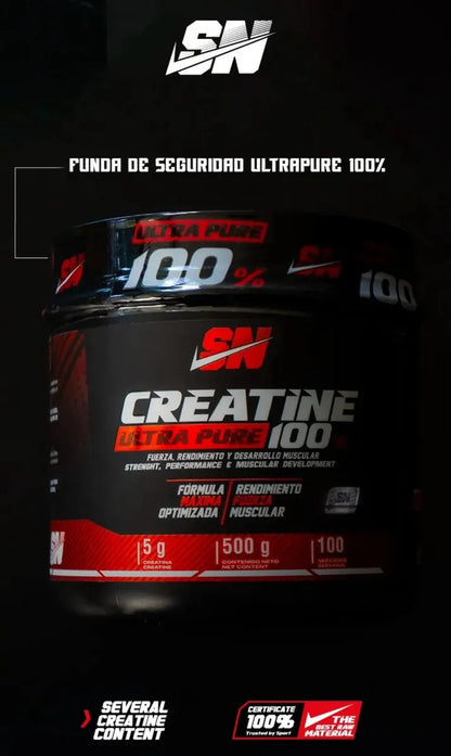 CREATINE ULTRA PURE 100% IRON 500 g SMART NUTRITION 100 Servicios Sin sabor