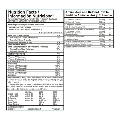 Intenze 420 g PROSCIENCE 14 Servicios Varios sabores de fruta natural