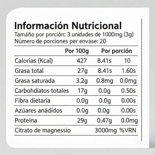 Citrato de magnesio 60 g Laboratorios Biopronat 60 Capsulas