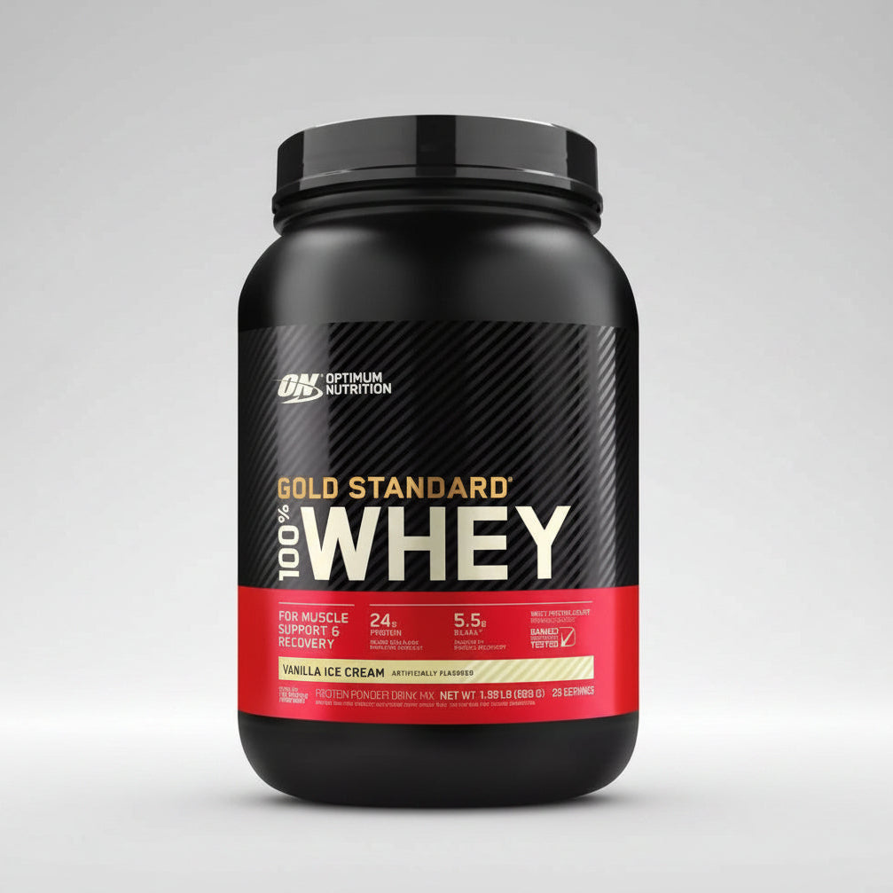 Whey Protein 100% Gold Standard 2 lb OPTIMUM NUTRITION 29 Servicios Fresa