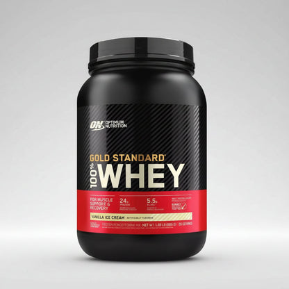 Whey Protein 100% Gold Standard 2 lb OPTIMUM NUTRITION 29 Servicios Fresa