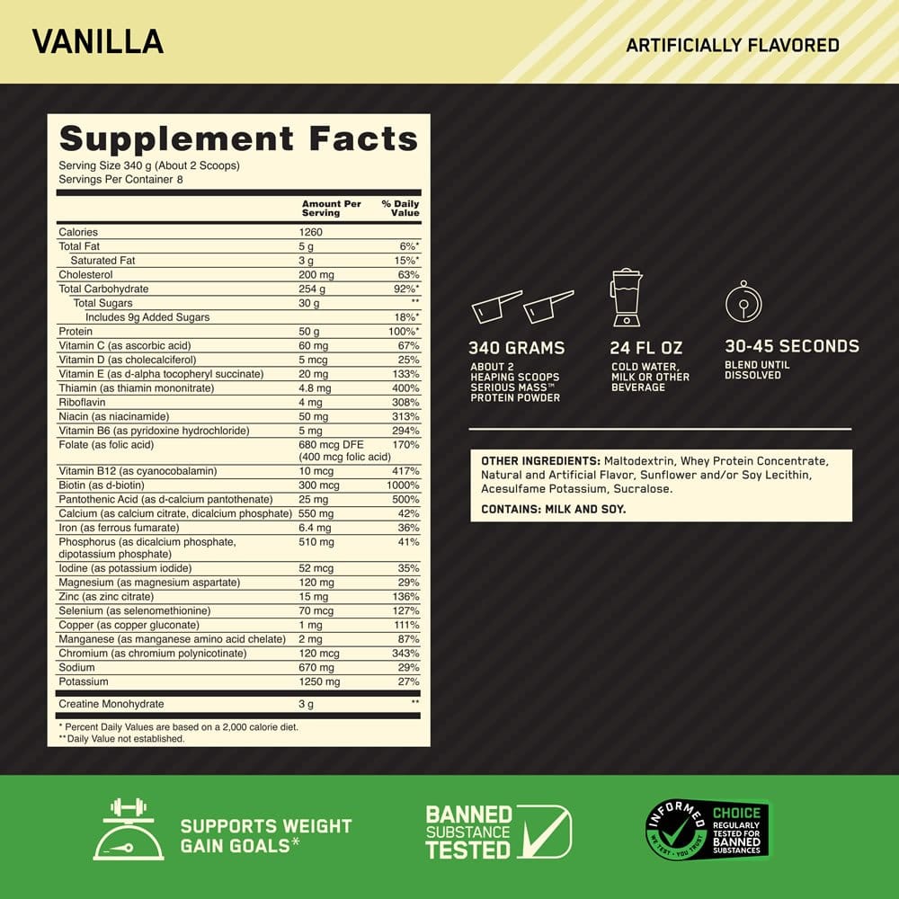 Proteína Serious Mass OPTIMUN NUTRITION