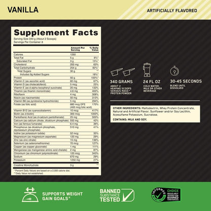 Proteína Serious Mass OPTIMUN NUTRITION