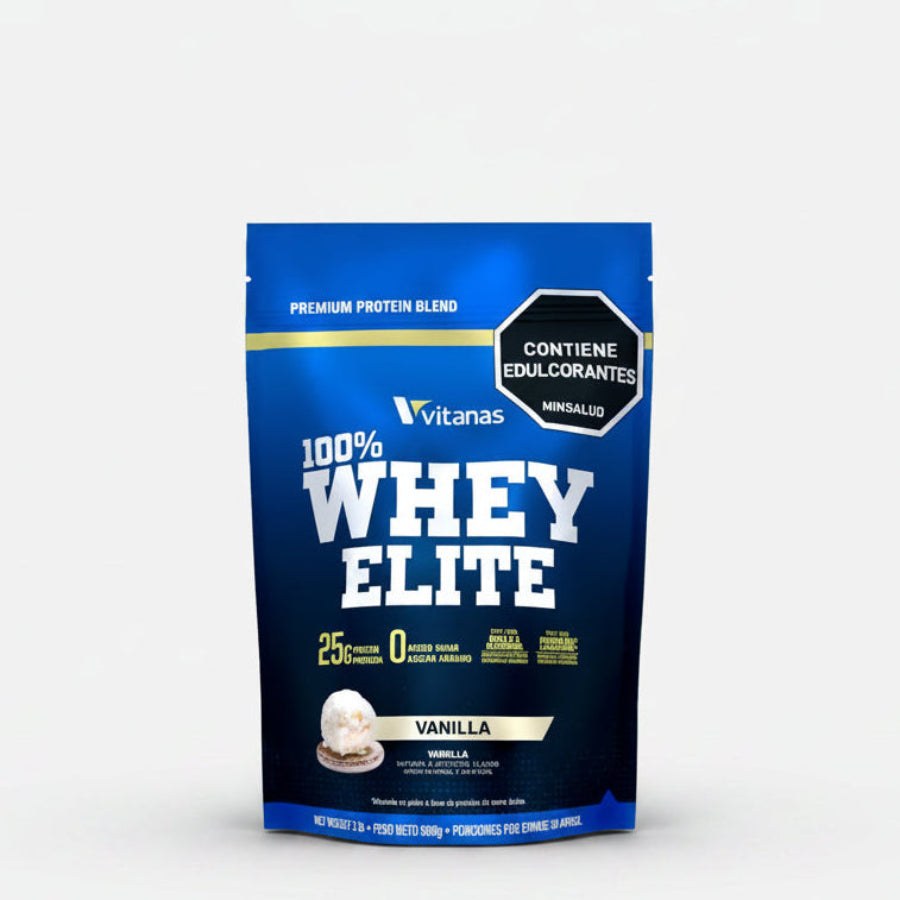 100% Whey Elite 2 lb VITANAS 30 Servicios Vainilla
